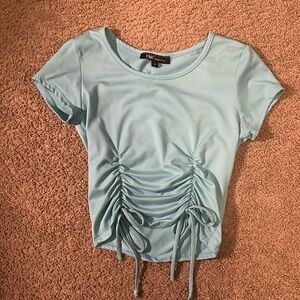 Real crop top with ruching